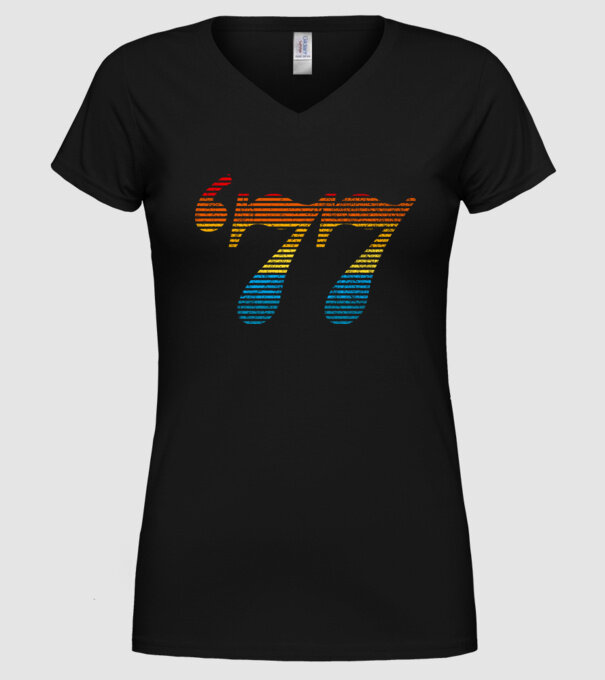 Retro Birthday 1977 model negru pe tricou