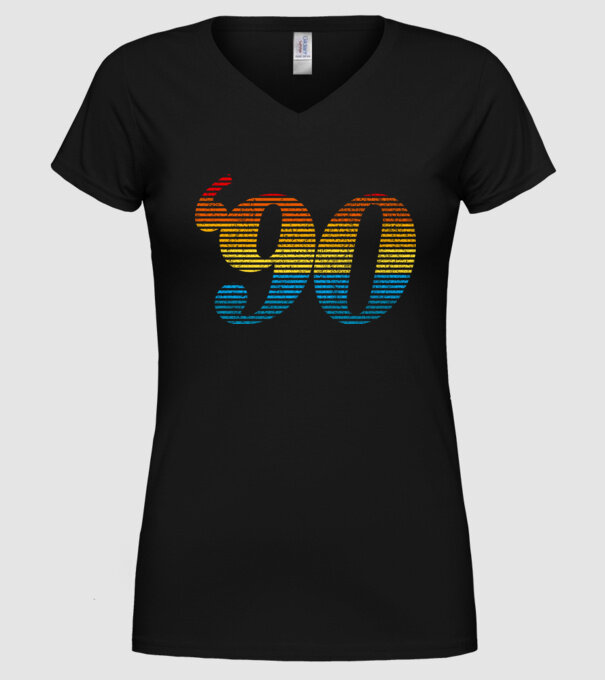 Retro Birthday 1990 model negru pe tricou