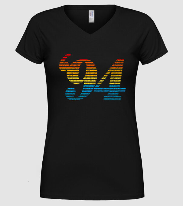 Retro Birthday 1994 model negru pe tricou