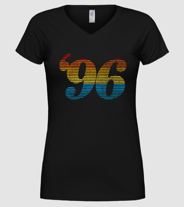 Retro Birthday 1996 model negru pe tricou