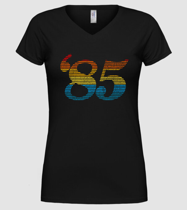 Retro Birthday 1985 model negru pe tricou