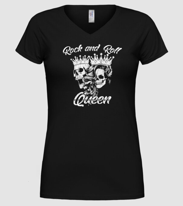 RNR QUEEN model negru pe tricou