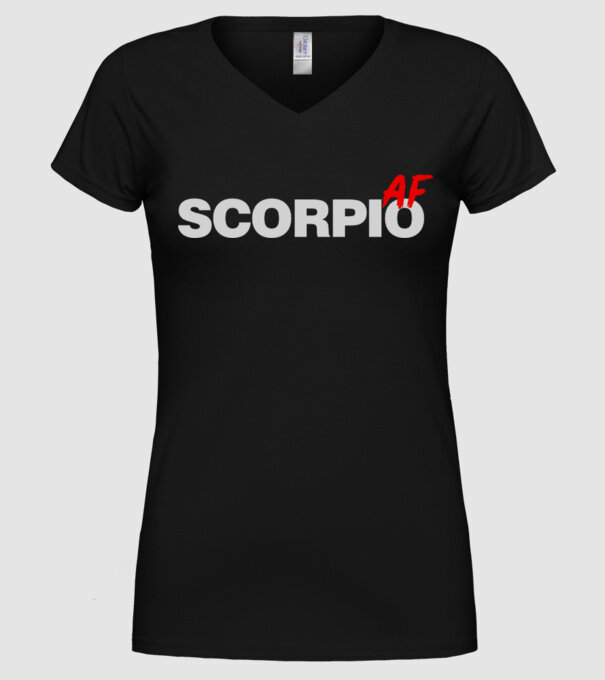 SCORPIO as fuck model negru pe tricou