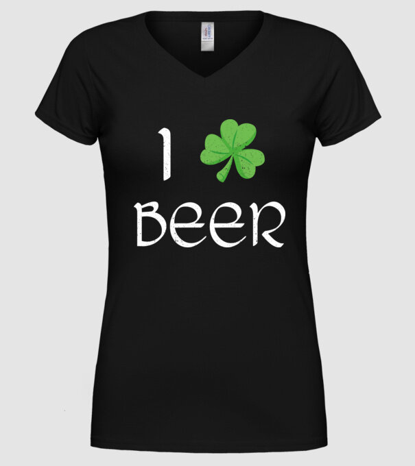 Shamrock beer model negru pe tricou