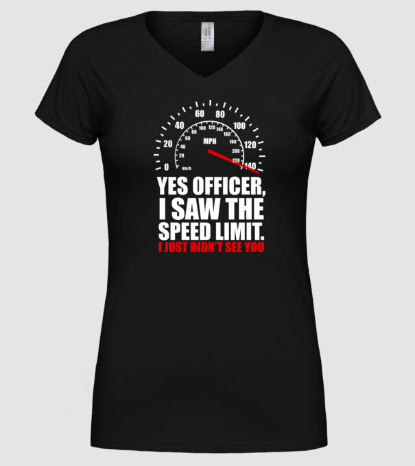 Speed limit model negru pe tricou