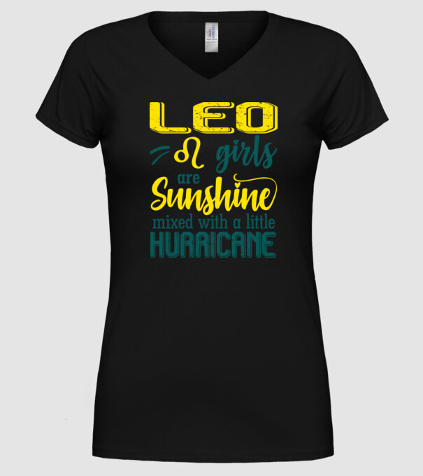 Sunshine with Hurricane LEO model negru pe tricou