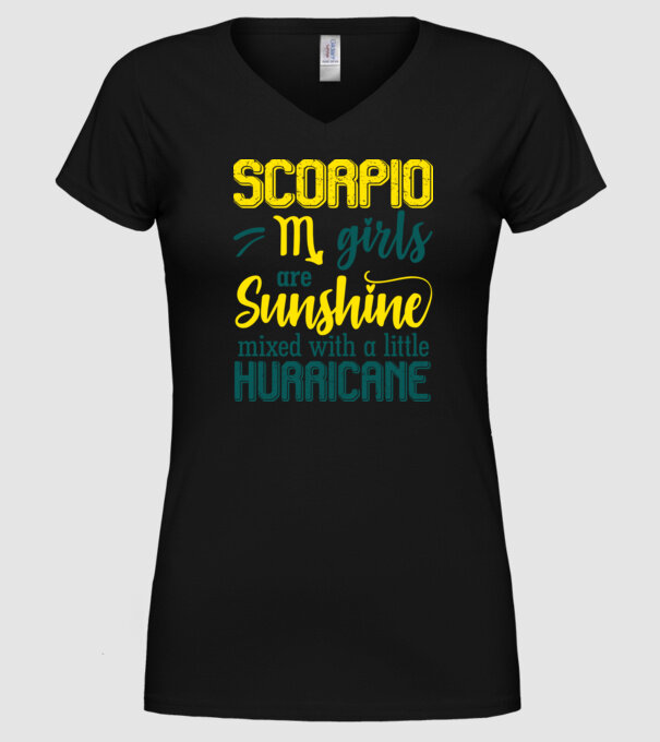 Sunshine with Hurricane SCORPIO model negru pe tricou