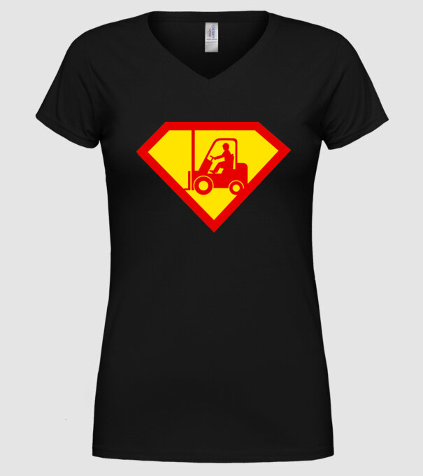 Stivuitorist profesionist model negru pe tricou