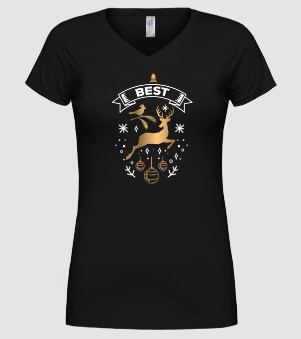 Best Friends Christmas 1 model negru pe tricou