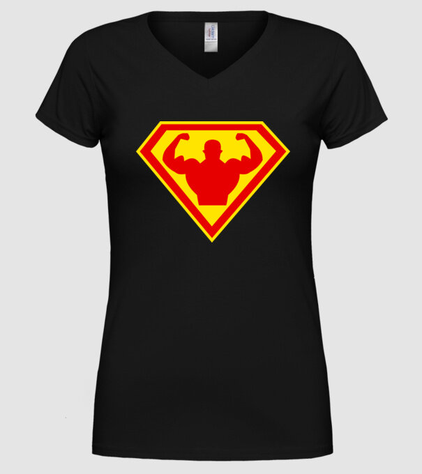 Superom model negru pe tricou