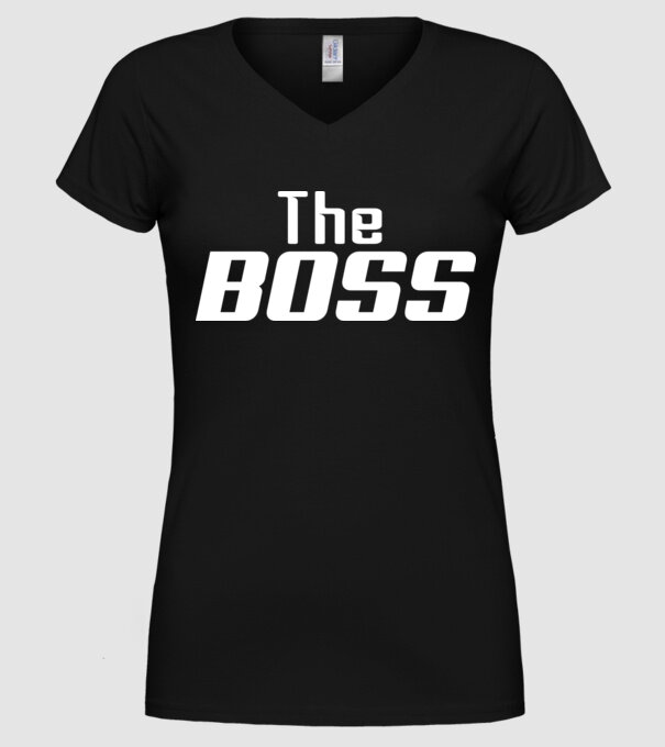 The Boss model negru pe tricou