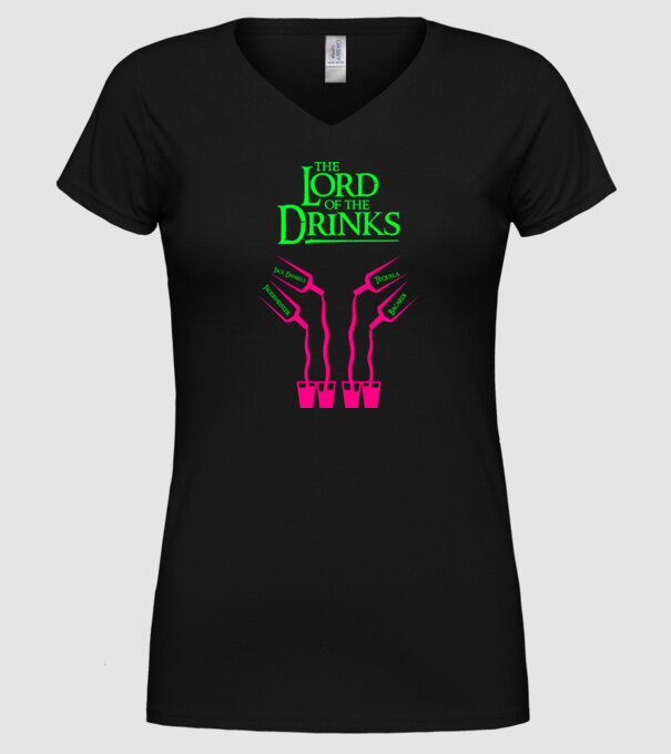 The Lord Of The Drinks model negru pe tricou