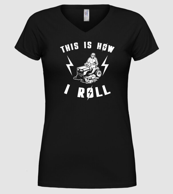 This is how i roll model negru pe tricou