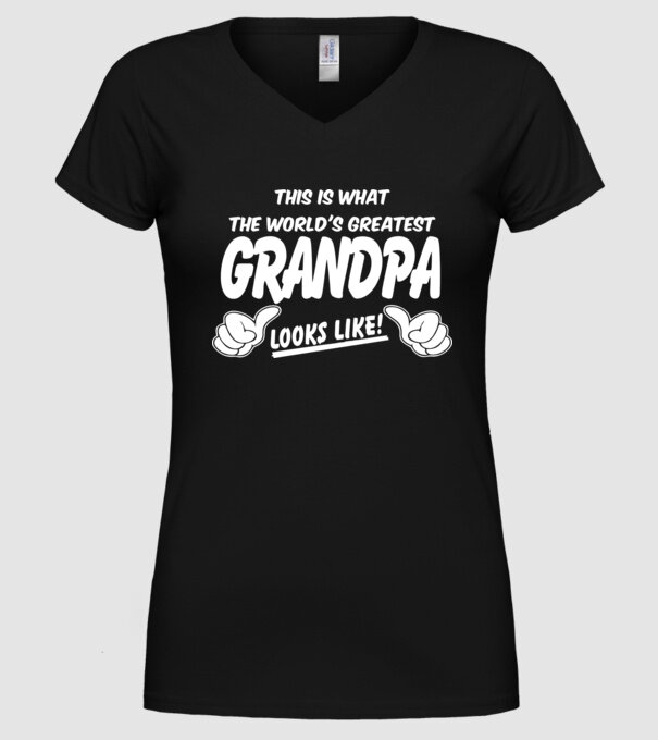 This is what the worlds greatest grandpa model negru pe tricou