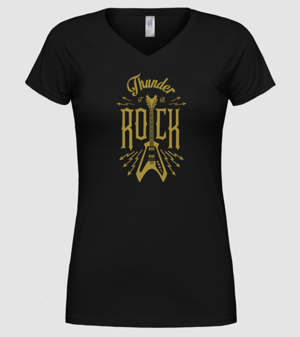 Thunder Rock model negru pe tricou
