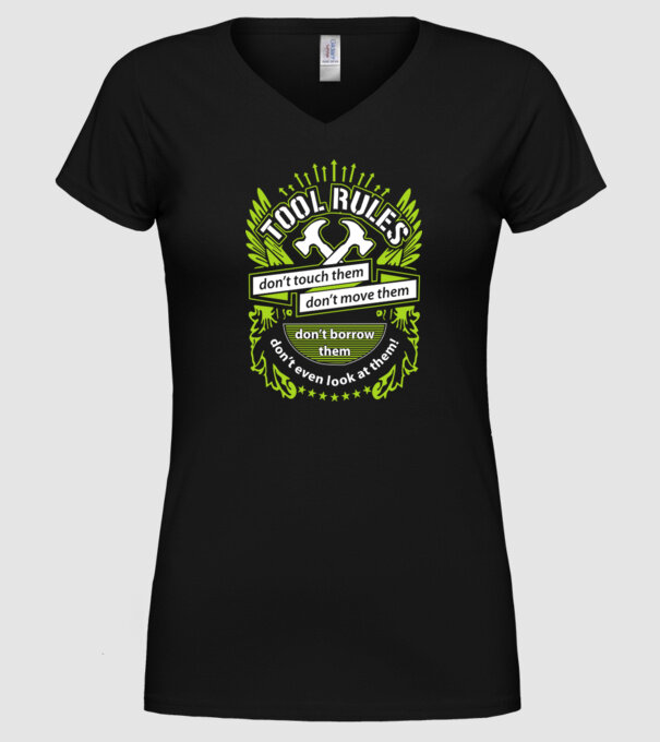 Tool rules model negru pe tricou