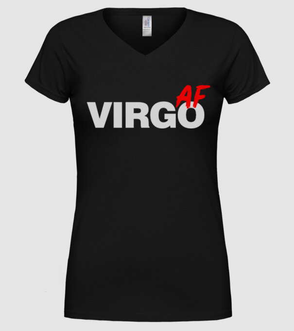 VIRGO as fuck model negru pe tricou