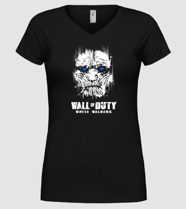 Wall Of Duty model negru pe tricou