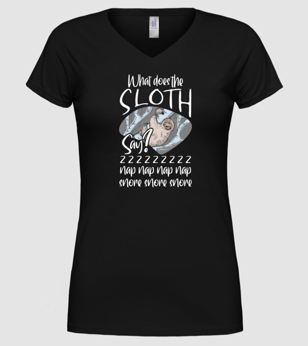 what does the sloth say model negru pe tricou