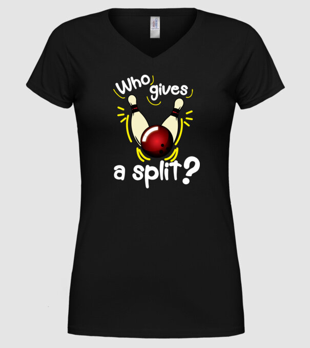 Who gives a split model negru pe tricou