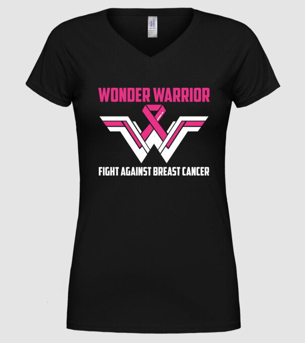 WONDER WARRIOR model negru pe tricou