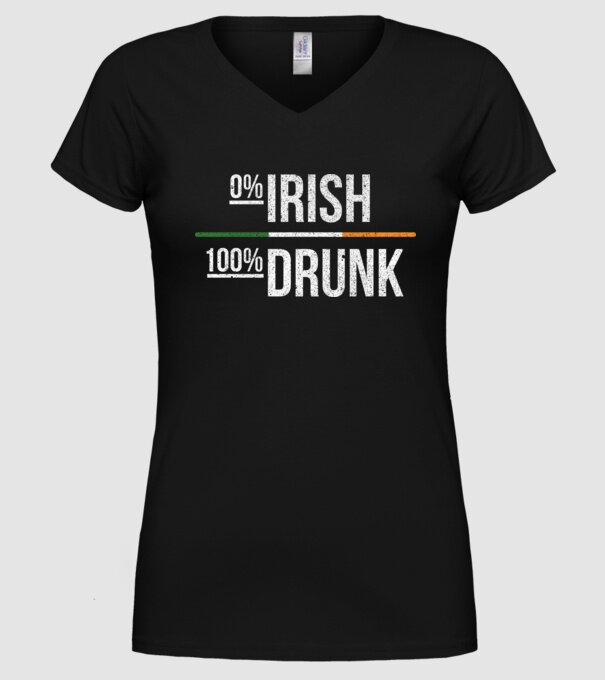 Zero irish model negru pe tricou