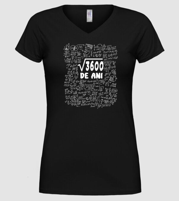 √3600 de ani model negru pe tricou