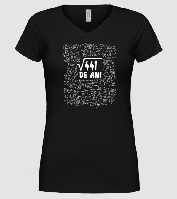 √441 de ani model negru pe tricou