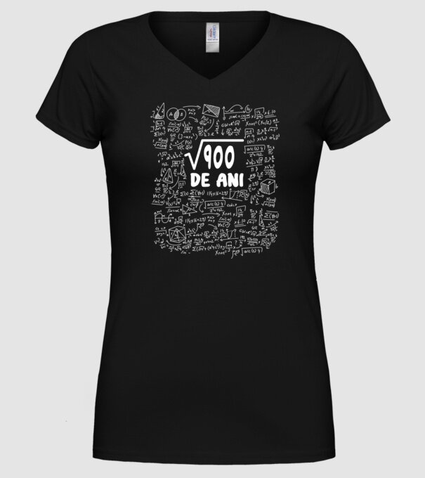 √900 de ani model negru pe tricou