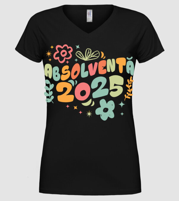 Absolventă 2025 model negru pe tricou