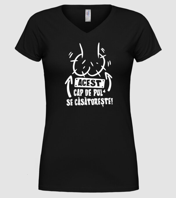 acest - cap de pulă - se căsătorește! model negru pe tricou