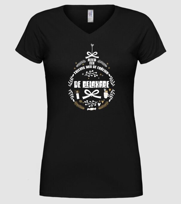 acesta este tricoul meu de Crăciun_ de relaxare model negru pe tricou
