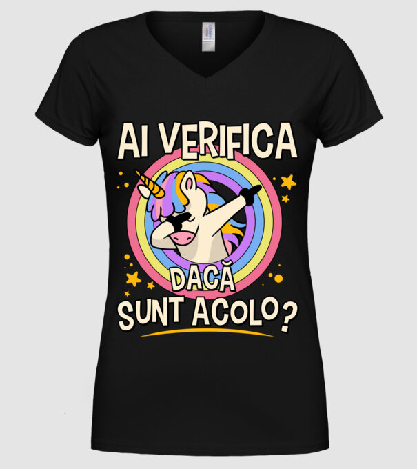 Ai verifica dacă sunt acolo? model negru pe tricou