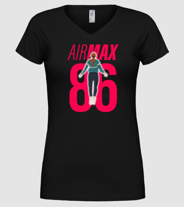 air max 86 stranger things model negru pe tricou
