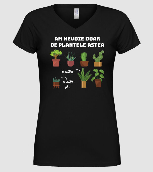 am nevoie doar de plantele astea model negru pe tricou