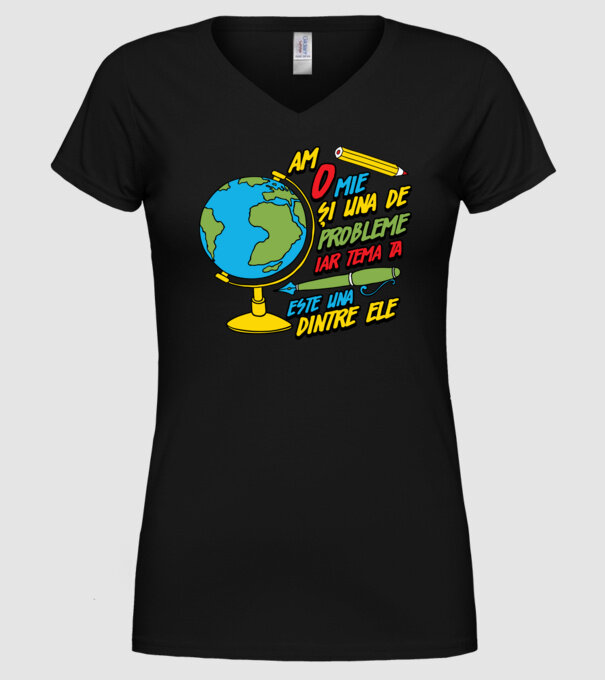 Am o mie și una de probleme, iar tema ta este una dintre ele model negru pe tricou
