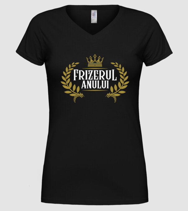 Anului Frizerul model negru pe tricou