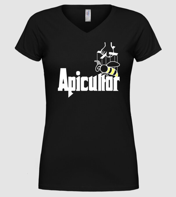 apicultor model negru pe tricou