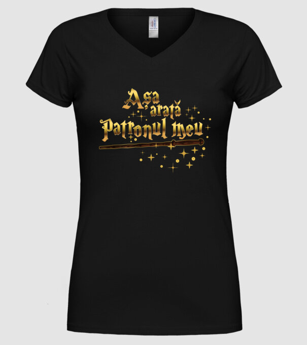 Așa arată patronul meu model negru pe tricou