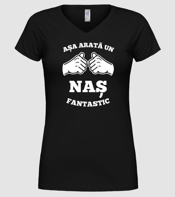 Așa arată un naș fantastic model negru pe tricou
