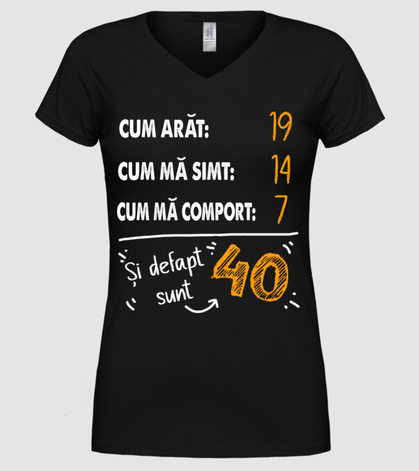 Aspect, senzație, comportament 40 Negru model negru pe tricou