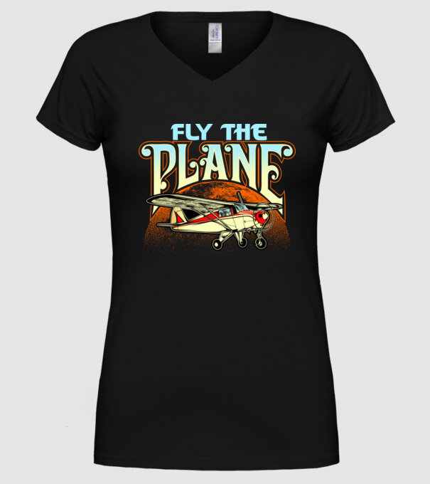 Avioane model negru pe tricou