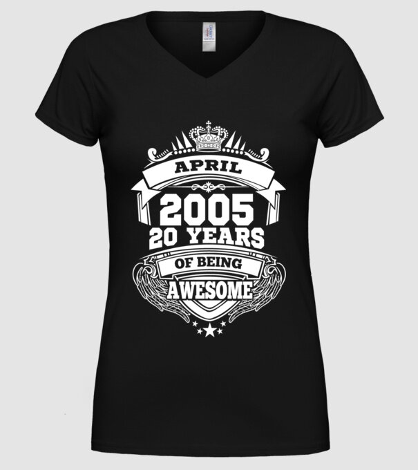 Awesome being of april 2005 model negru pe tricou