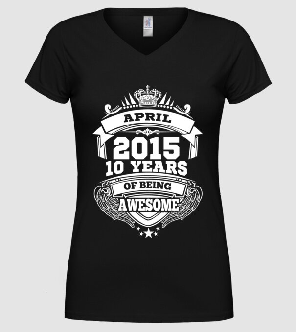 Awesome being of april 2015 model negru pe tricou