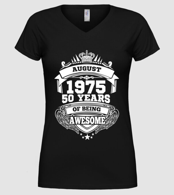 Awesome being of august 1975 model negru pe tricou
