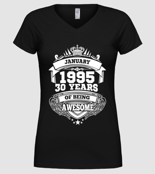 Awesome being of january 1995 model negru pe tricou