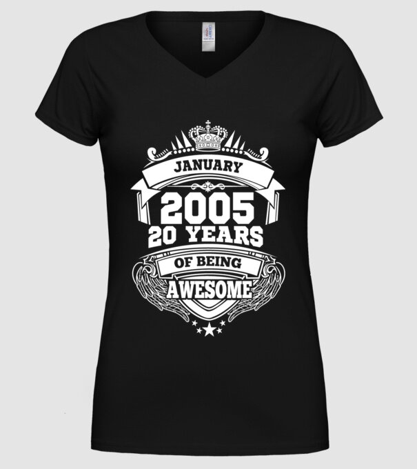 Awesome being of january 2005 model negru pe tricou