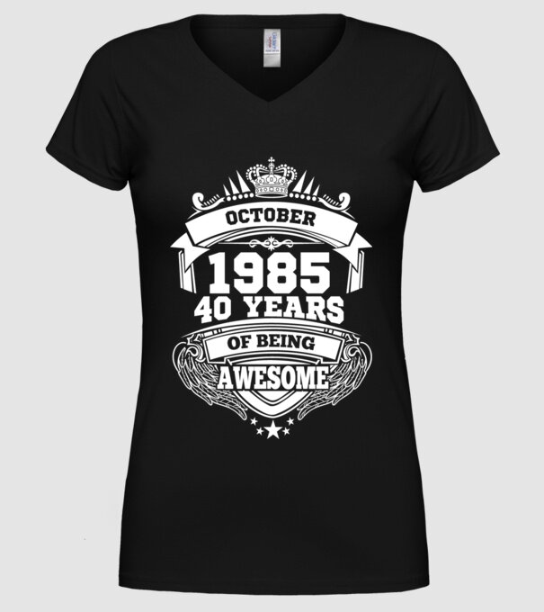 Awesome being of october 1985 model negru pe tricou