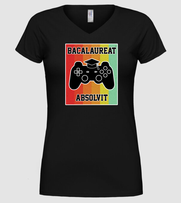 bacalaureat absolvit model negru pe tricou