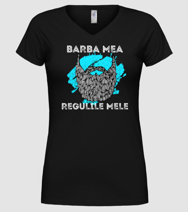 barba mea - regulile mele model negru pe tricou